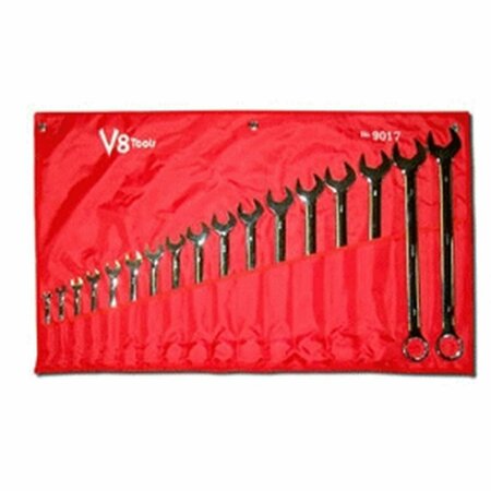 V8 TOOLS SAE Stubby Combination Wrench Set - 17 Piece VHT-9017